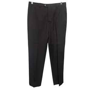 Sartore Super 110s Vitale Barberis Canonico Wool Dress Pant Gray, 35x32 US